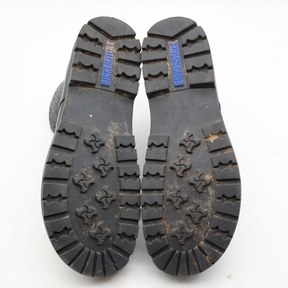 Birkenstock Timmins Men's Size EU 45 US 12 High Black Leather Boots Boiled Wool - Picture 7 of 13